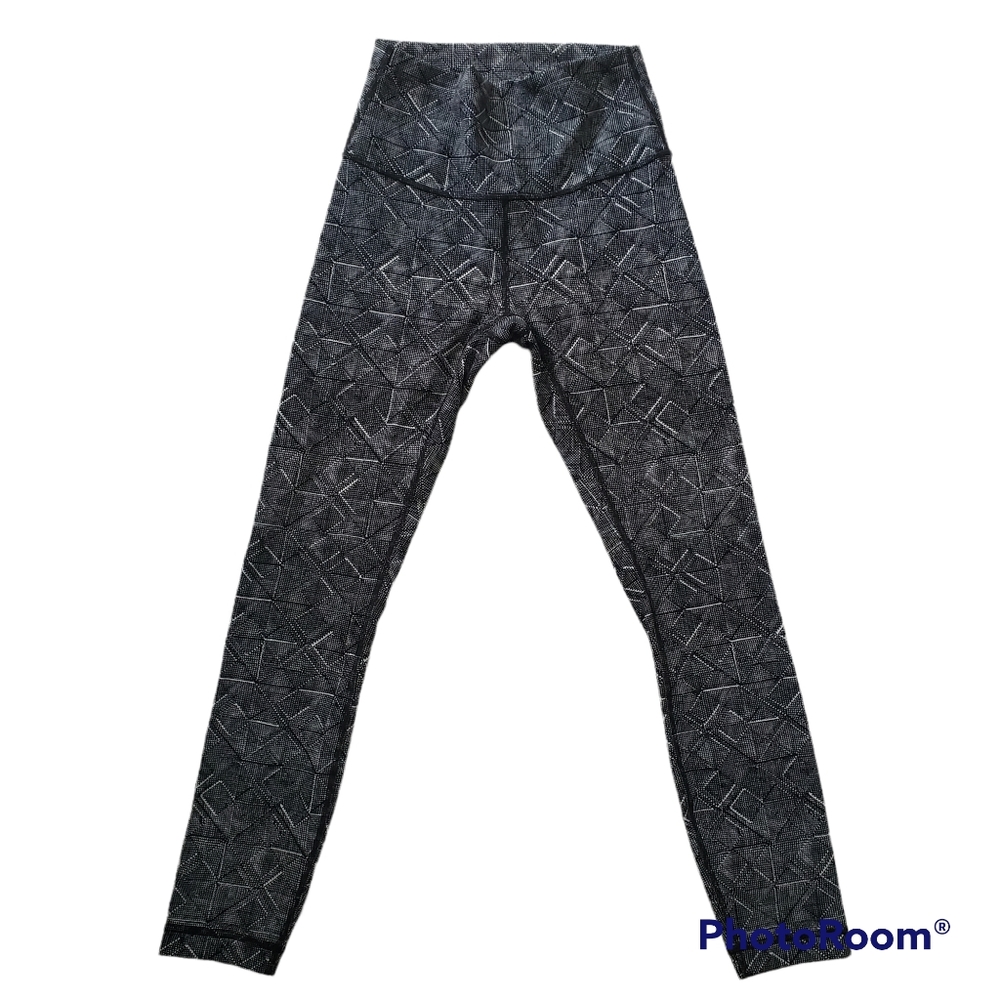 Lululemon wunder under hi-rise 7/8 tight leggings 25" luxtreme sz 4 black white